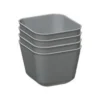 Lot De 4 Boîtes De Rangement Flex 8cm Gris