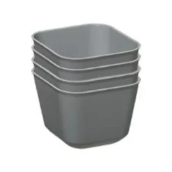 Lot De 4 Boîtes De Rangement Flex 8cm Gris