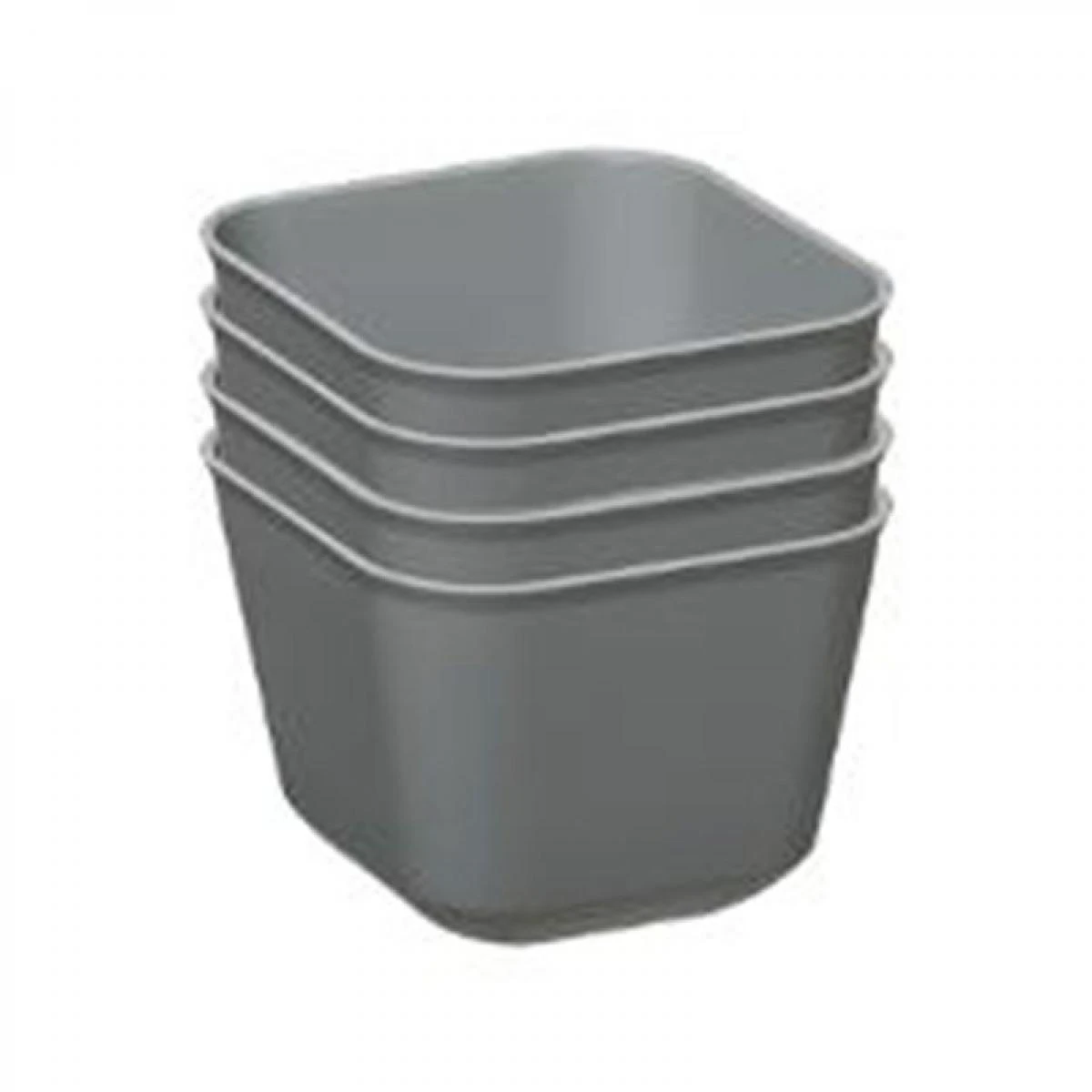 Lot De 4 Boîtes De Rangement Flex 8cm Gris