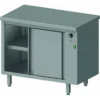 Meuble Bas Cuisine Inox Chauffant - Porte Coulissante - Gamme 800 - St...