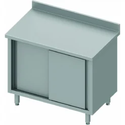 Meuble Bas Inox Adossé - Porte Coulissante - Gamme 600 - Stalgast - ...