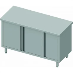 Meuble Bas Inox - Cloison - Petit Placard à Droite - Gamme 700 - Stal...