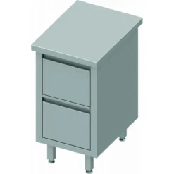 Meuble Bas Inox Professionnel 2 Tiroirs - Gamme 800 - Stalgast -