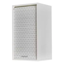 Meuble De Rangement De Cuisine Moyen Blanc/Hexagones Gris - DANNIE