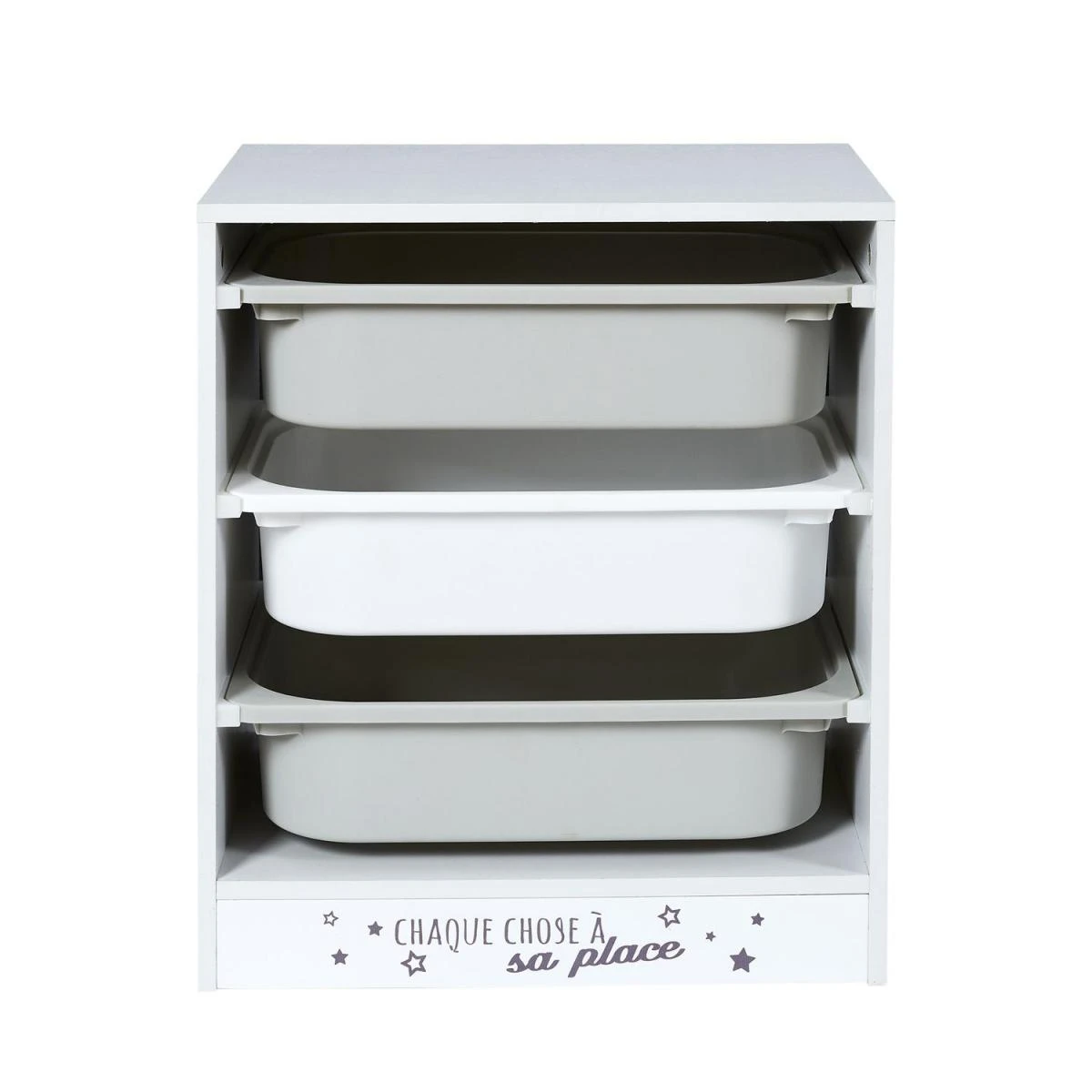 Meuble De Rangement Enfant Tidy à 3 Bacs - Gris Et Blanc – Image 2
