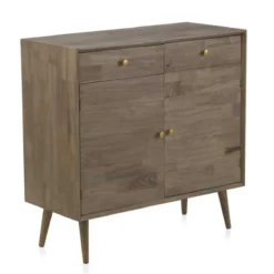 Meuble D'entrée 2 Portes 2 Tiroirs Bois - LEONARD