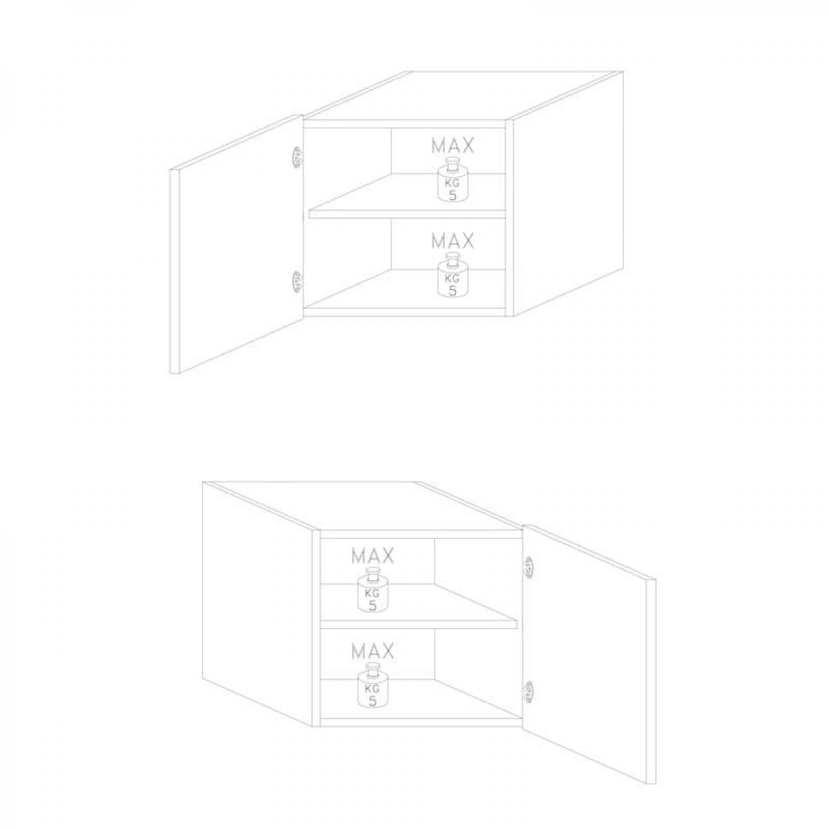 Meuble D'entrée + Colonne Béton Ciré Foncé + Miroir - SCOPELLO – Image 2