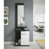 Meuble D'entrée + Miroir Gris Cendré/Blanc - JULIA - L 61 X L 29 X H...