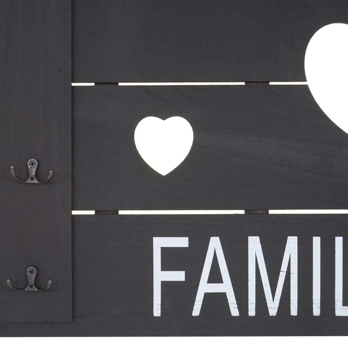 Portemanteau Mural HWC-C89, FAMILY, 8 Crochets, 60x90cm ~ Gris Foncé ... – Image 4