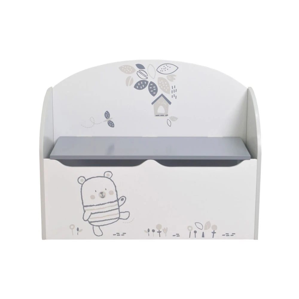 Coffre à Jouets Bear - 69,3 X 29.3 X 54,3 Cm - Coloris Blanc/gris – Image 3