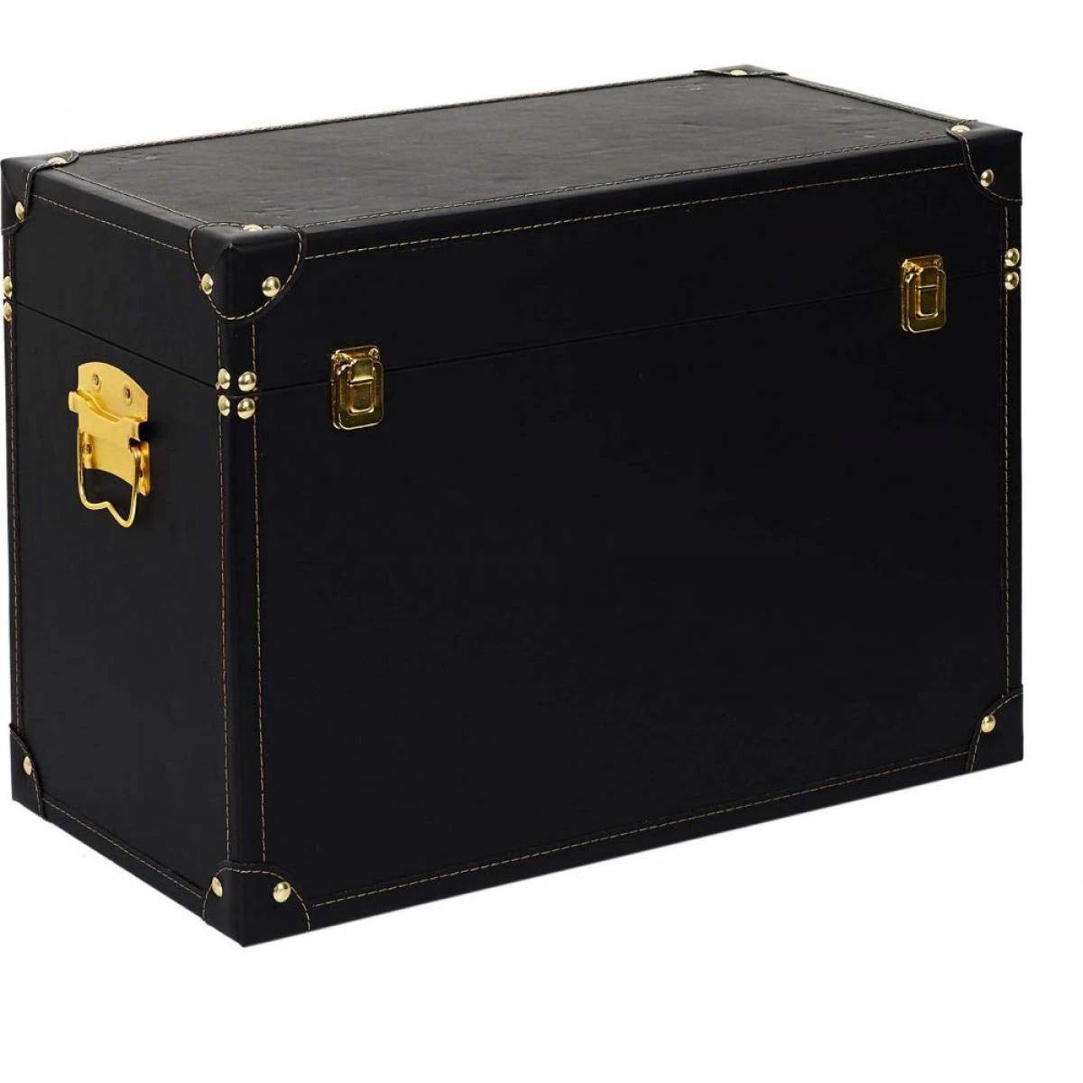 Set De 3 Malles Décoratives Noires Et Dorées. – Image 4