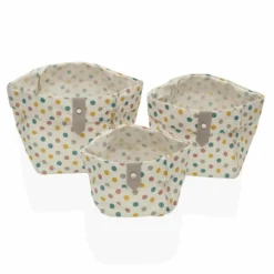 Set De Basket Versa Springdots Polyester Textile (3 Pcs)