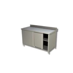 Table Sur Armoire Portes Coulissantes Avec Dosseret - Ristopro - Inox ...