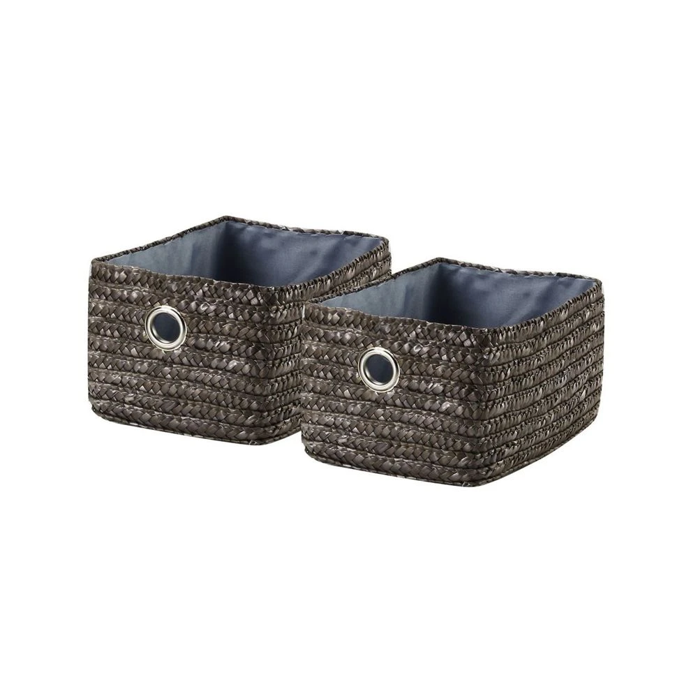 Tiroir En Paille Tressé Gris Foncé Vendu Par 4 – Image 2