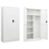 VidaXL Armoire à Casiers Blanc 90x40x180 Cm Acier