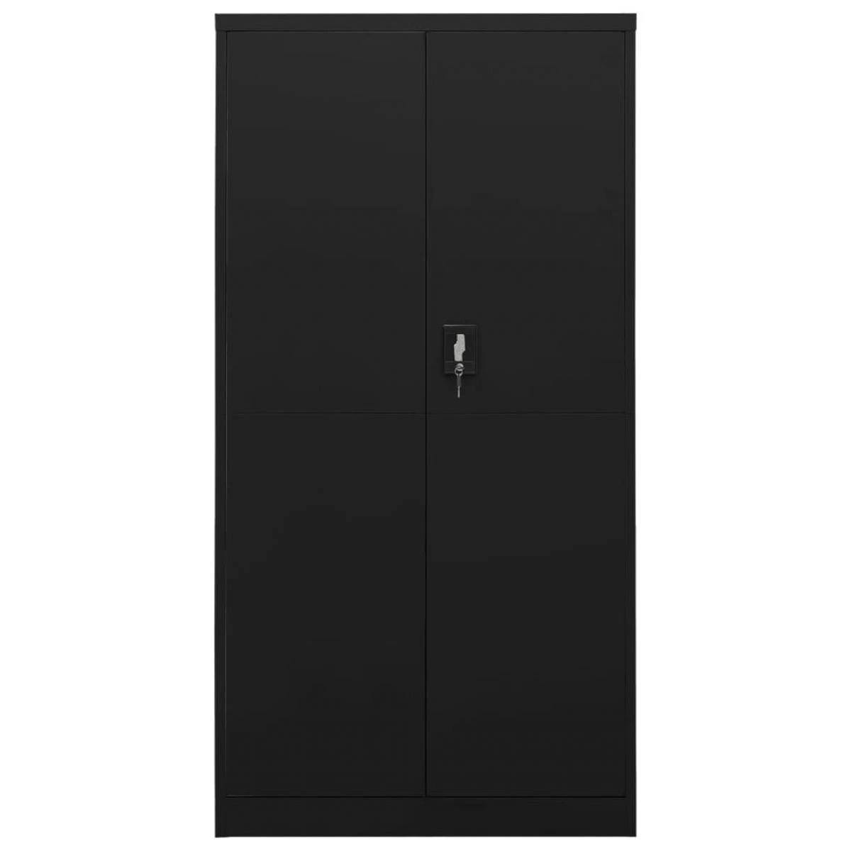 VidaXL Armoire à Casiers Noir 90x40x180 Cm Acier – Image 3