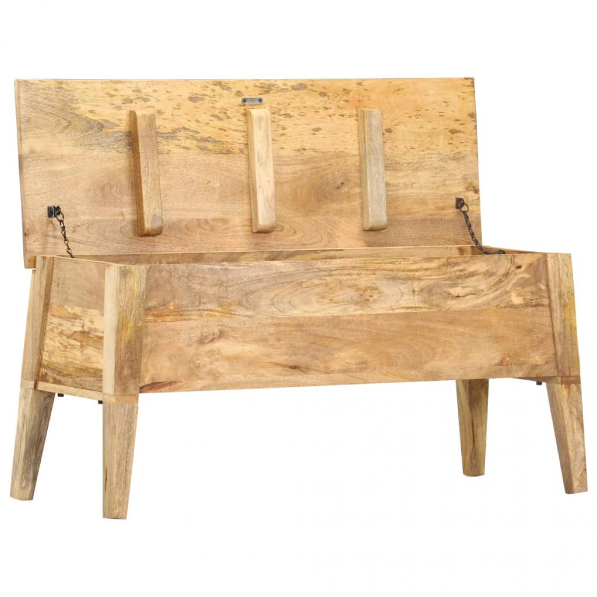 VidaXL Boîte De Rangement 99x35x48 Cm Bois De Manguier Solide – Image 4