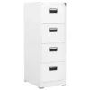 VidaXL Classeur Blanc 46x62x133 Cm Acier