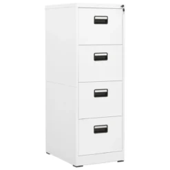 VidaXL Classeur Blanc 46x62x133 Cm Acier