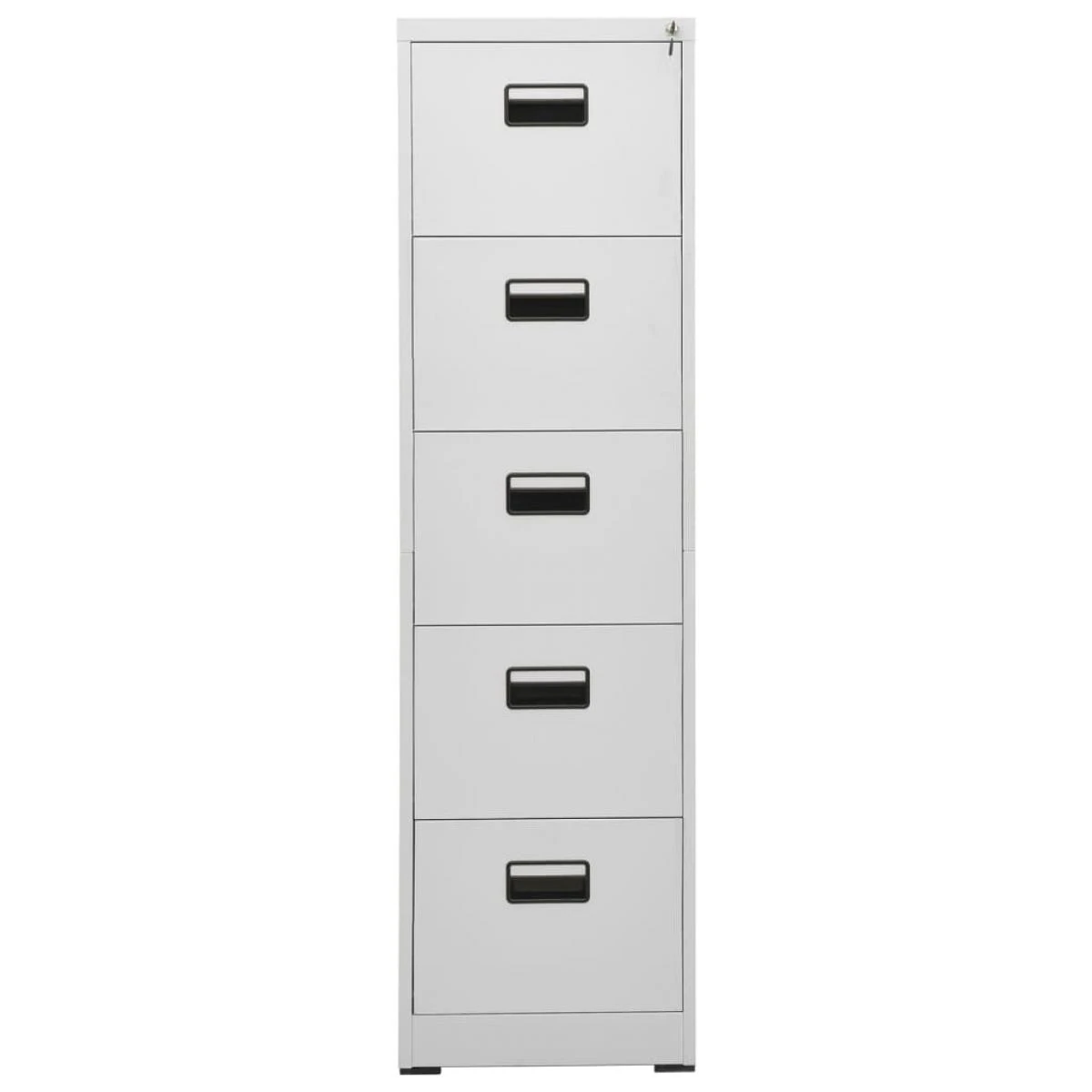 VidaXL Classeur Gris Clair 46x62x164 Cm Acier – Image 2