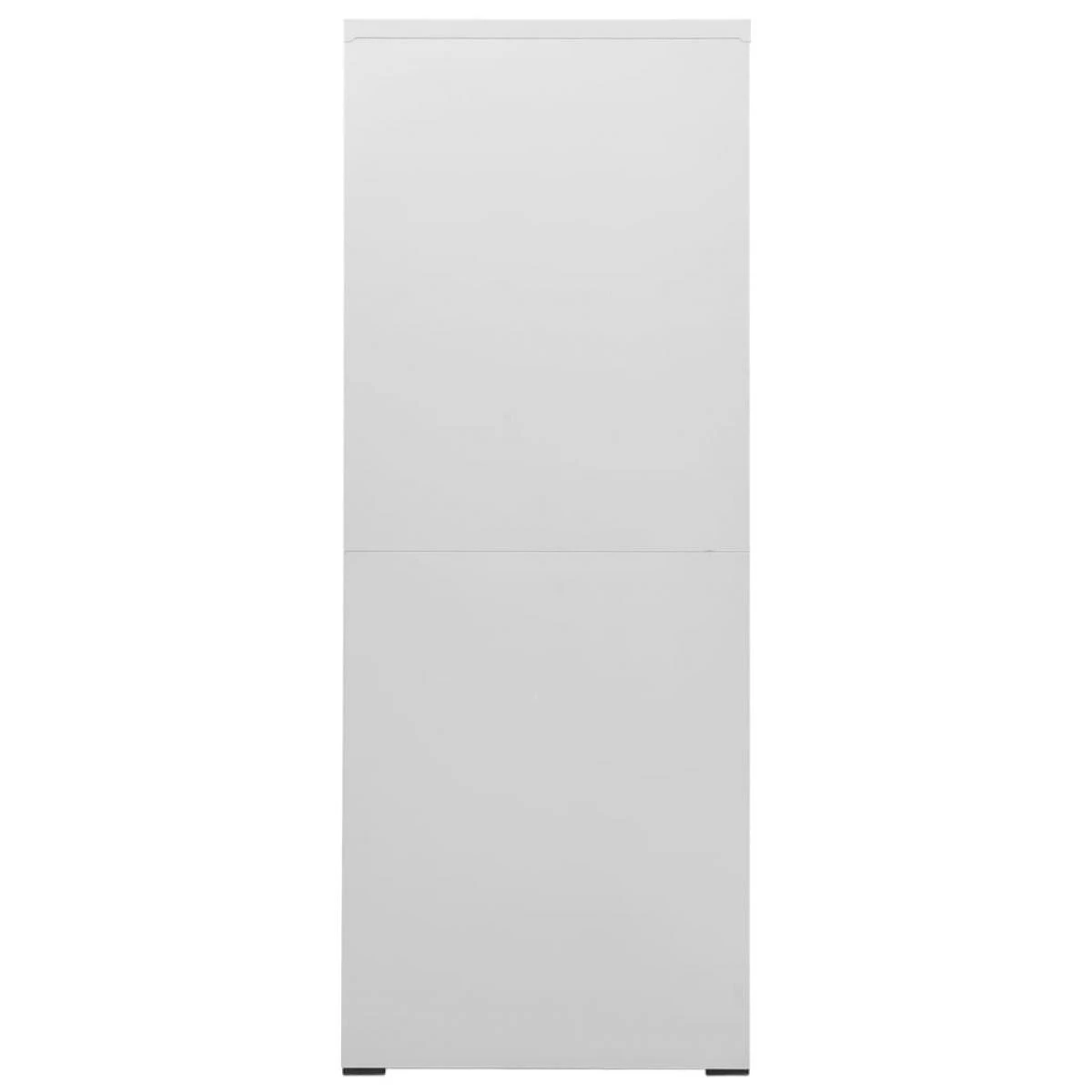 VidaXL Classeur Gris Clair 46x62x164 Cm Acier – Image 3