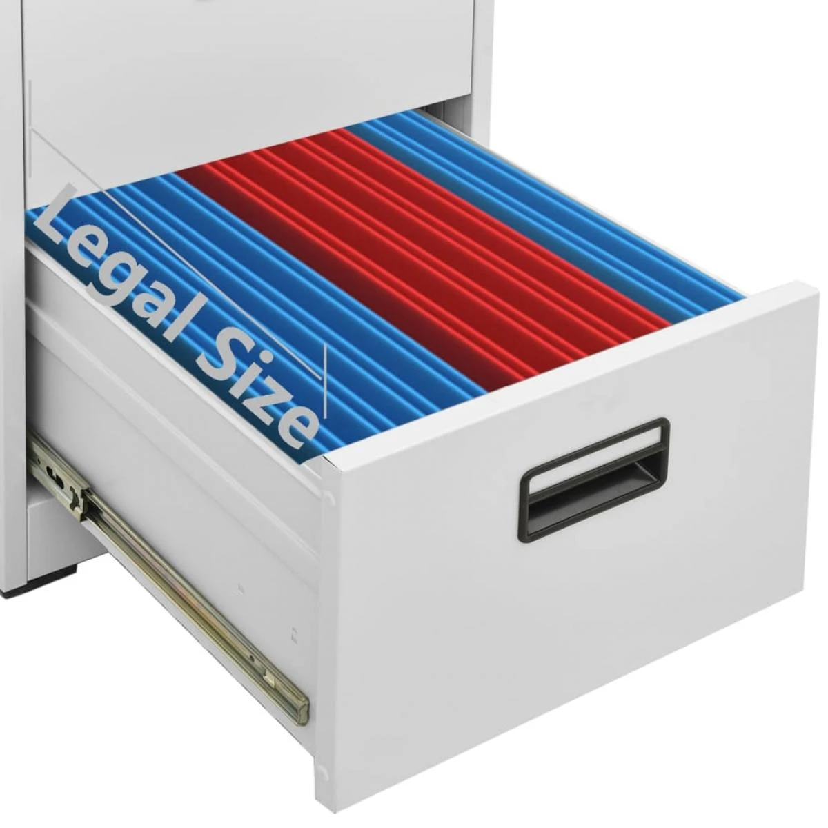 VidaXL Classeur Gris Clair 46x62x72,5 Cm Acier – Image 2