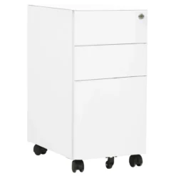 VidaXL Classeur Mobile Blanc 30x45x59 Cm Acier