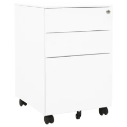 VidaXL Classeur Mobile Blanc 39x45x60 Cm Acier
