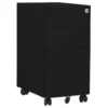 VidaXL Classeur Mobile Noir 30x45x59 Cm Acier