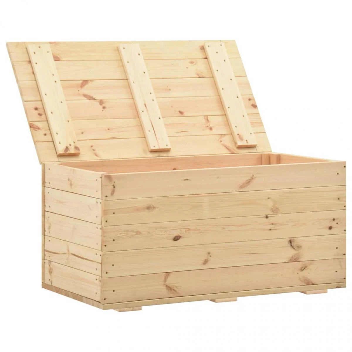 VidaXL Coffre De Rangement 100x54x50,7 Cm Bois De Pin Massif – Image 2
