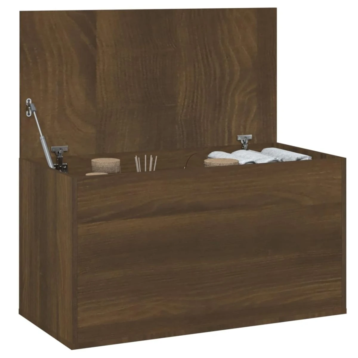 VidaXL Coffre De Rangement Chêne Marron 84x42x46 Cm Bois D'ingénieri... – Image 5